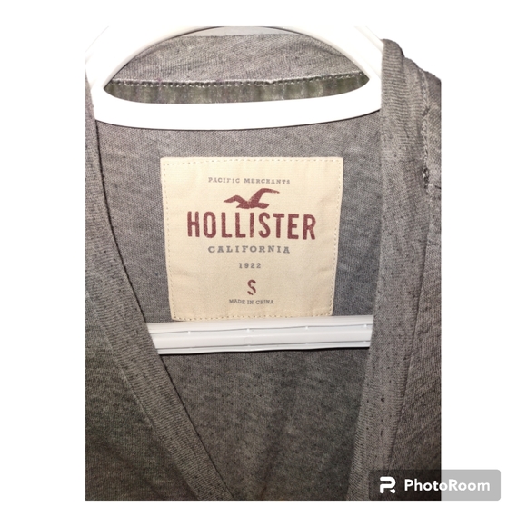 Hollister Los Angeles woman size small some stretch gray white letters - Picture 3 of 3